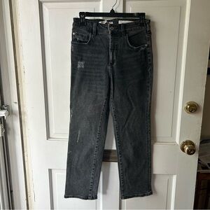 Anthropologie pilcro black cropped jeans
